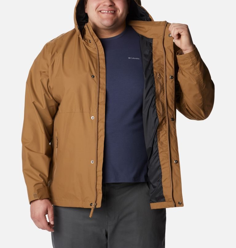 Men's Columbia Cloud Crest Rain Jackets Brown | Plus Size CA-A0543